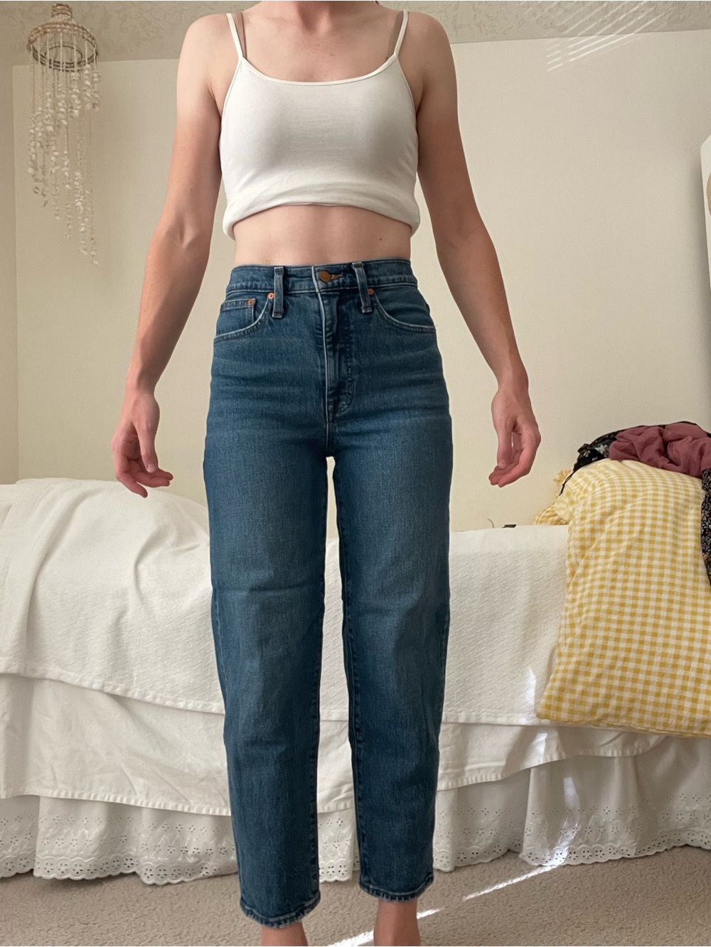 Madewell High-Rise Straight Leg Women’s Jeans in Dark Blue